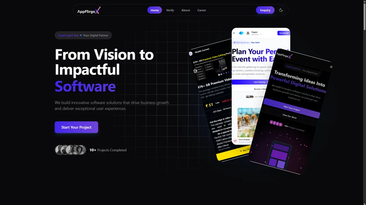 AppforgeX — Software Development Agency Platform